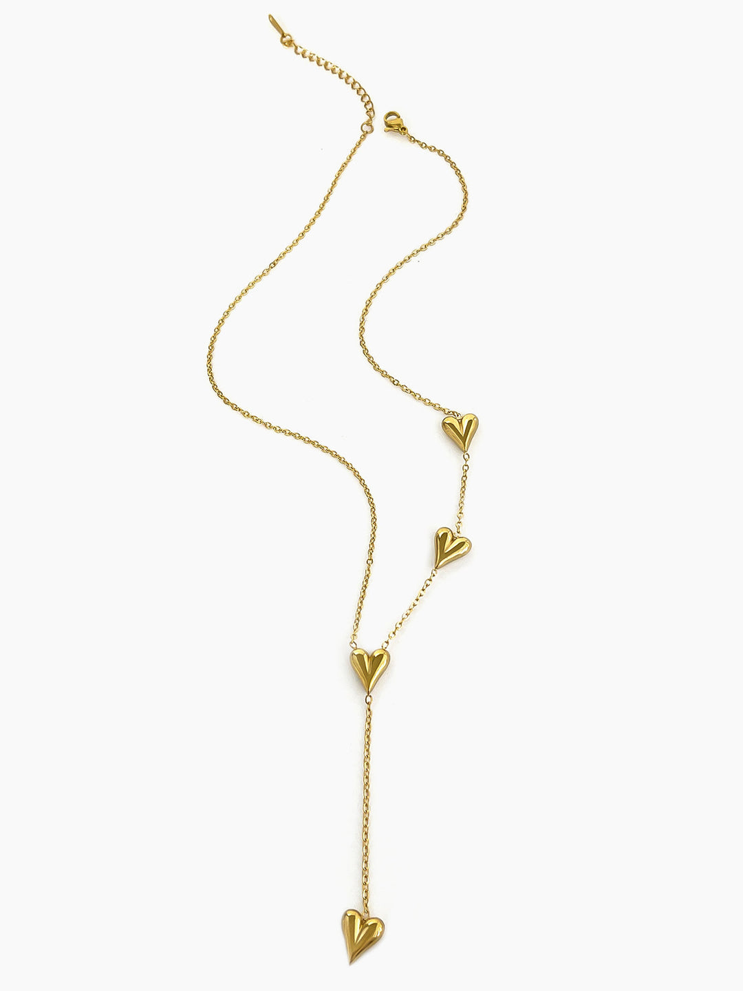 Collier à pompon en forme de cœur doré