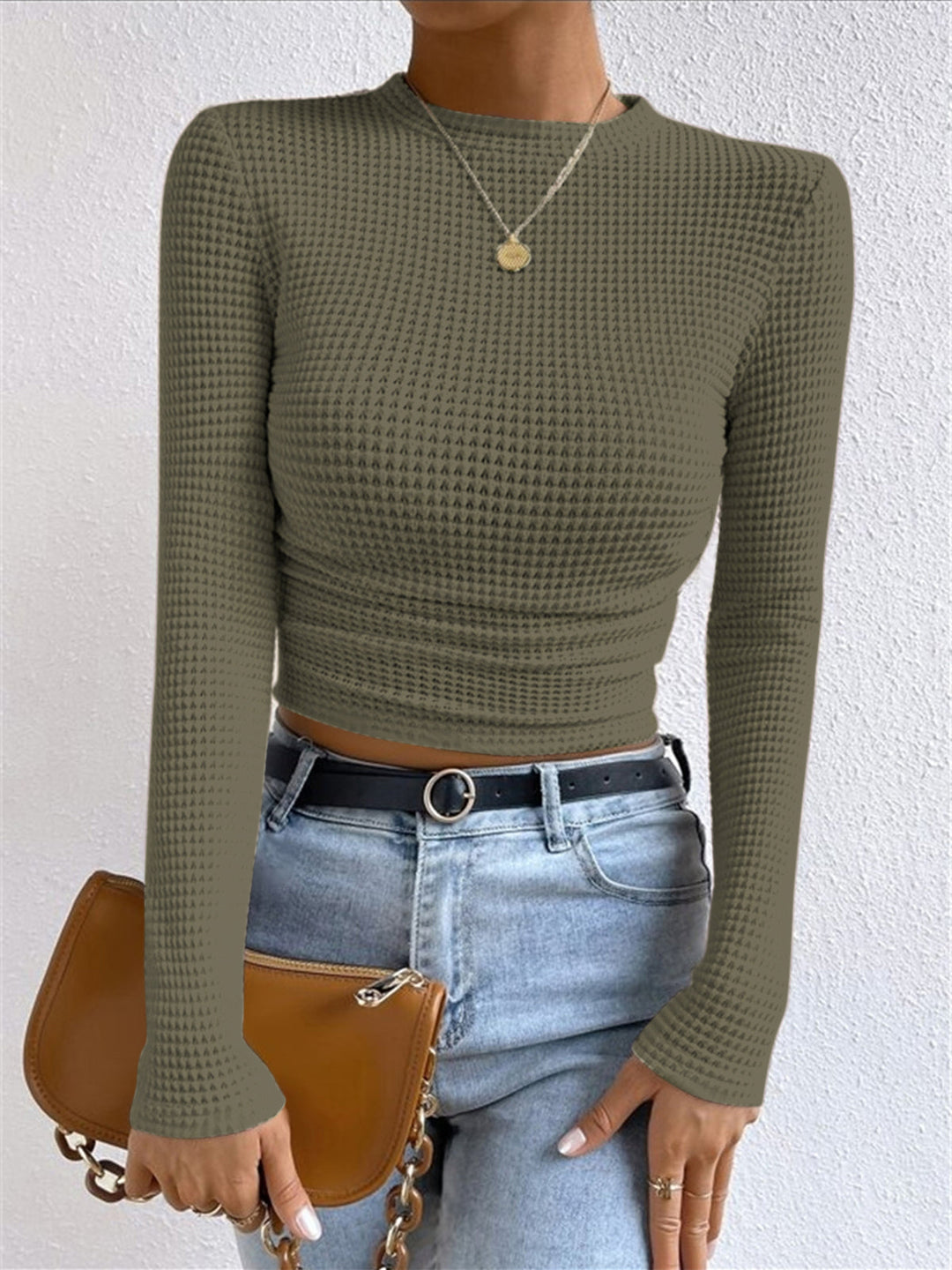 Pull Col Nid Mailles Lisses Coupe Ajustée