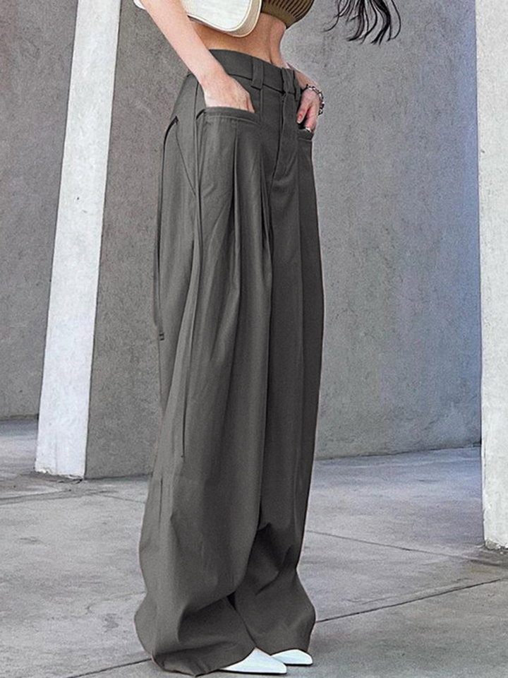 Pantalon Pantalon Large Plissé noué drapé