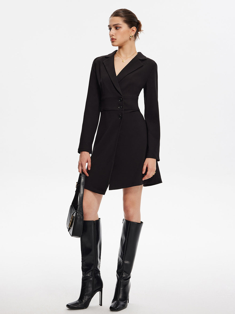 Robe Courte Blazer Manches Longues de Premier Choix