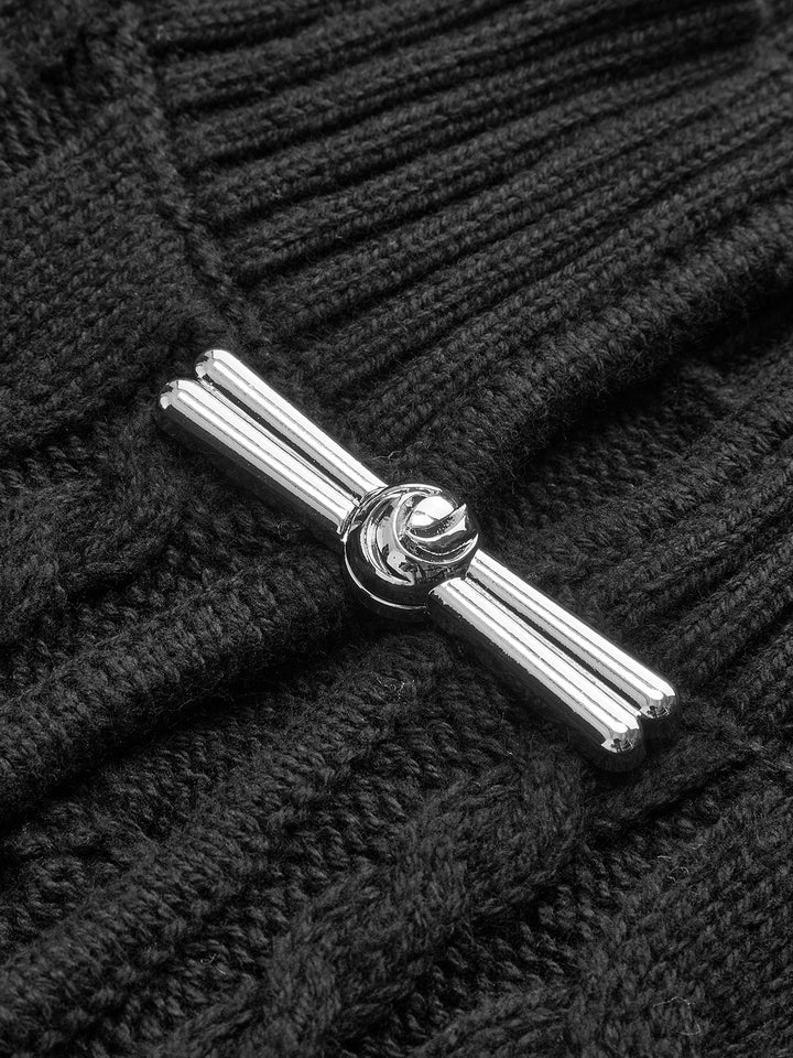 Haut en tricot à col clé en coton