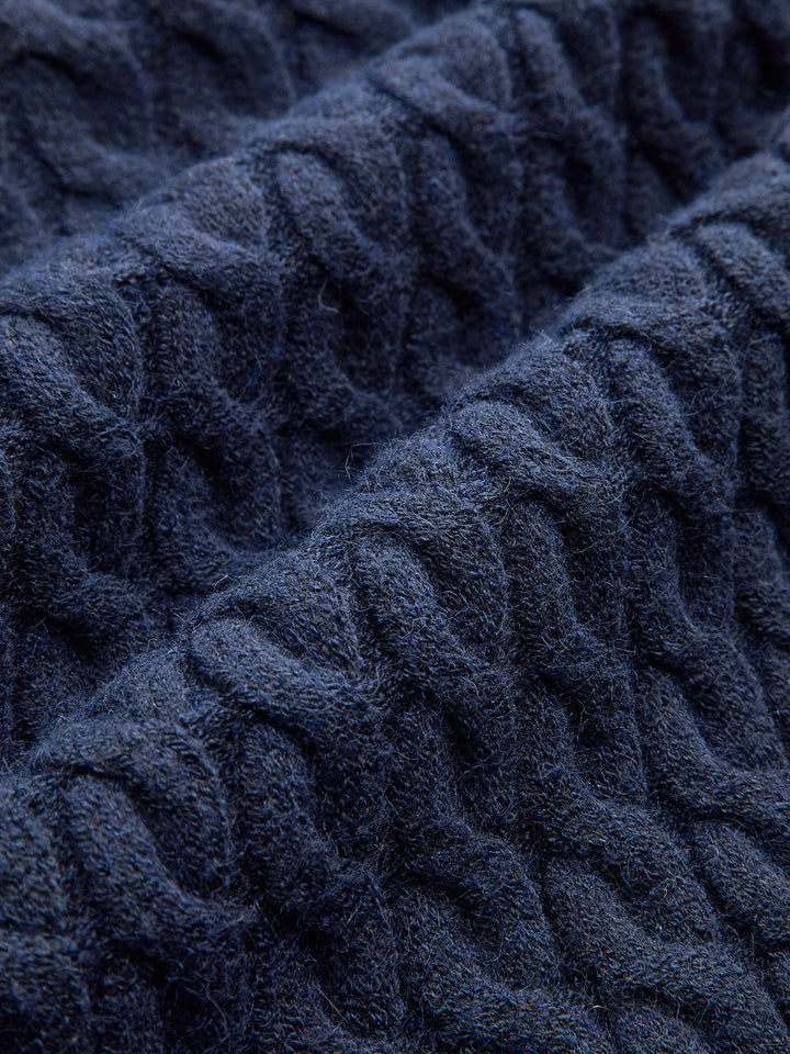 Haut en tricot à boutons avec passepoil contrastant