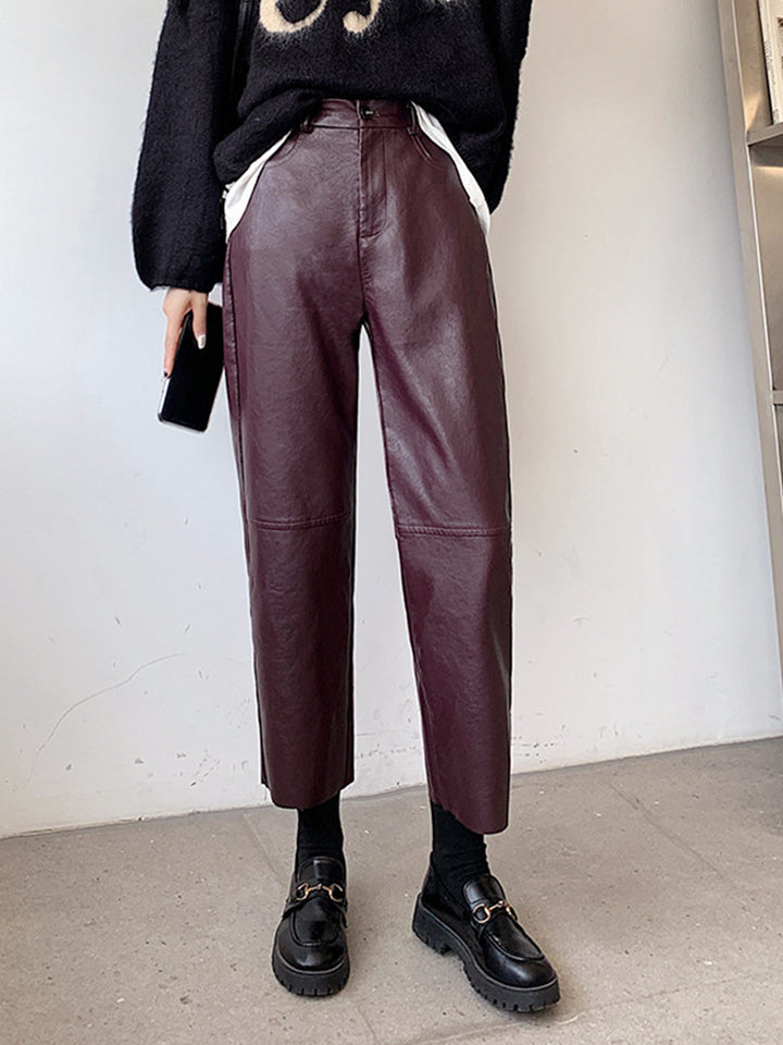Pantalons Courts en Similicuir