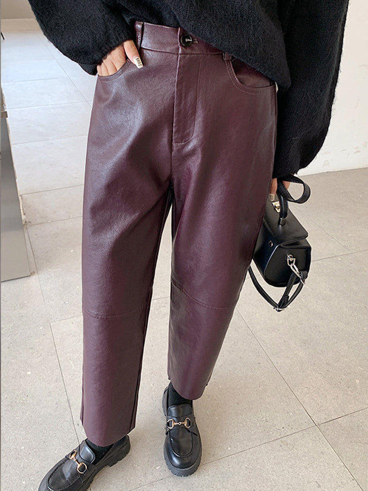 Pantalons Courts en Similicuir