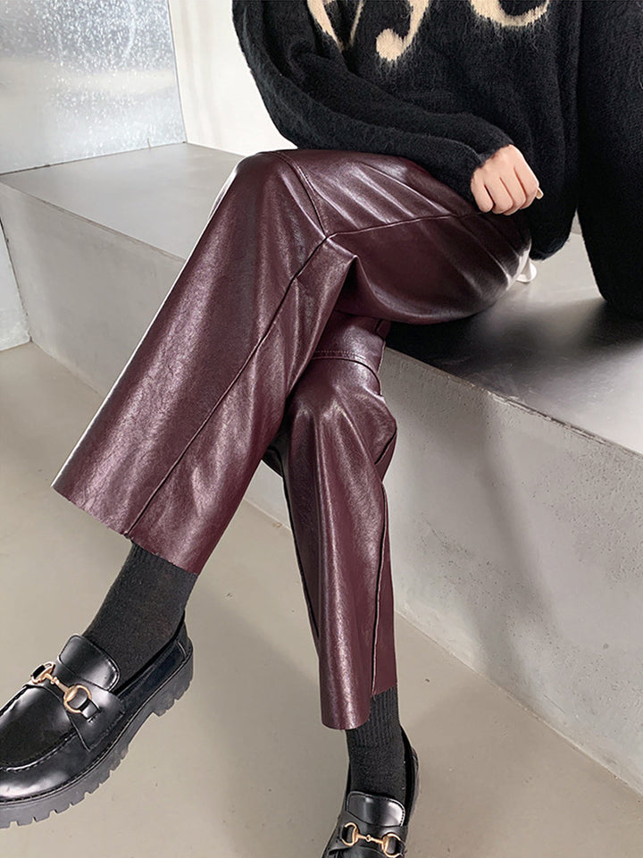 Pantalons Courts en Similicuir