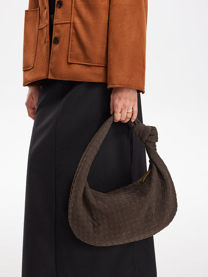 Sac Torsadé en Daim Tressé Rond