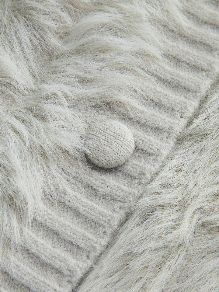 Cardigan Doux et Extensible à Col Roulé