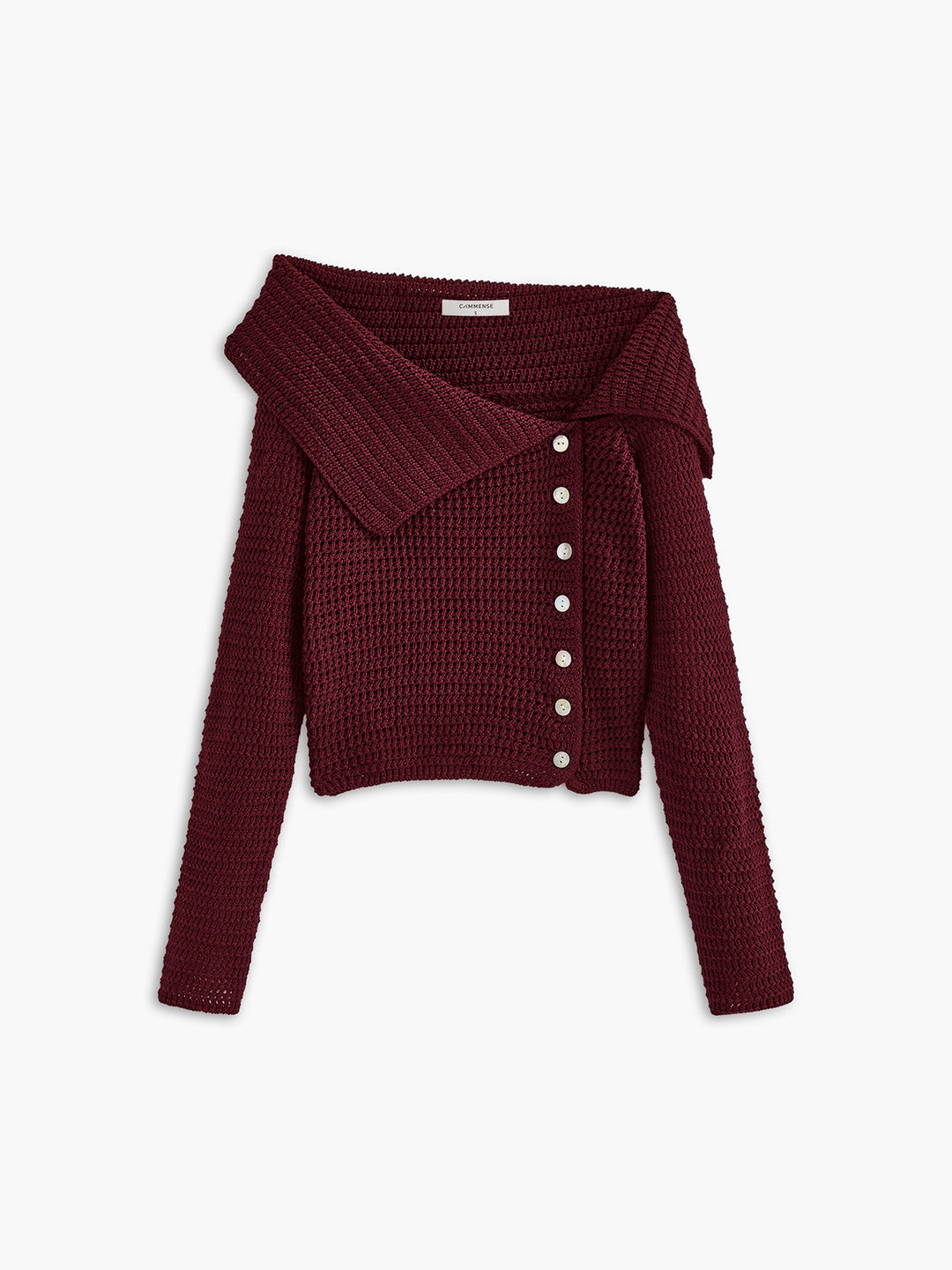 Haut en tricot à poitrine asymétrique