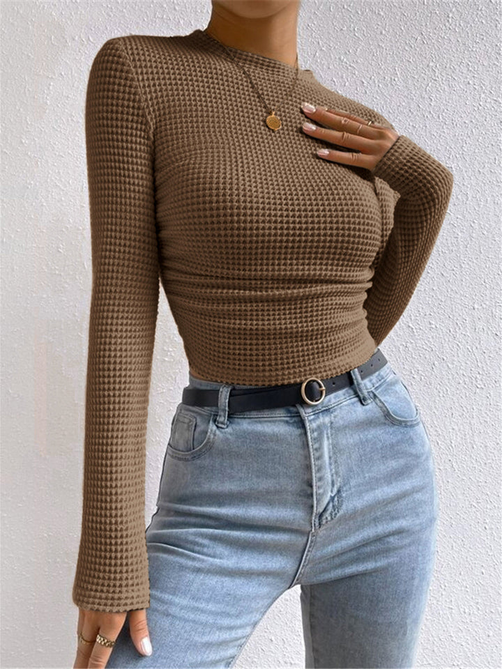 Pull Col Nid Mailles Lisses Coupe Ajustée