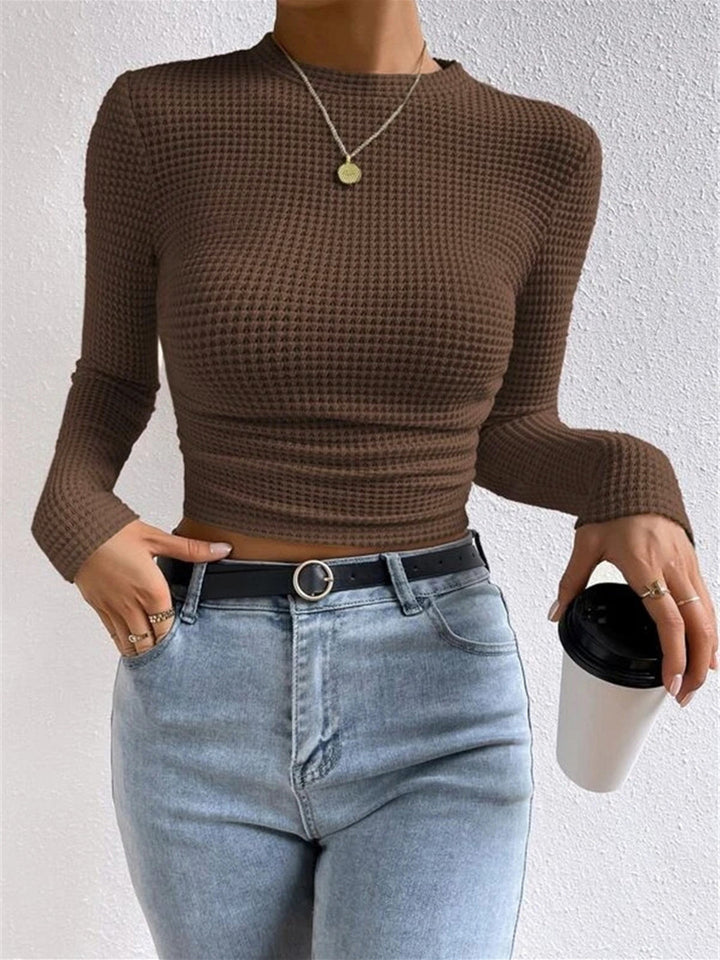 Pull Col Nid Mailles Lisses Coupe Ajustée