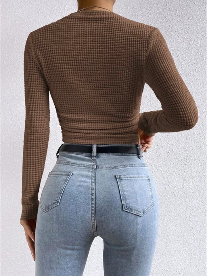Pull Col Nid Mailles Lisses Coupe Ajustée