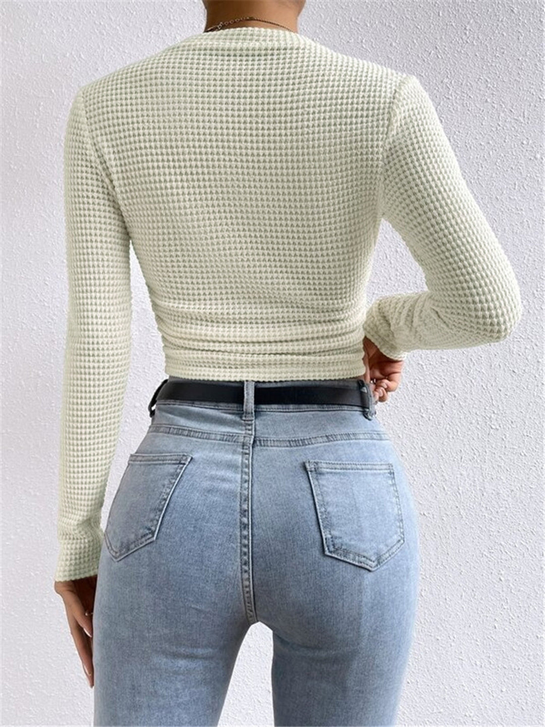Pull Col Nid Mailles Lisses Coupe Ajustée
