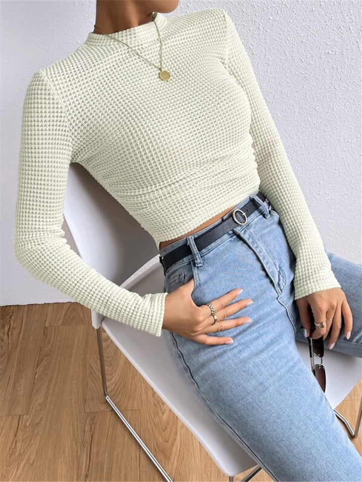 Pull Col Nid Mailles Lisses Coupe Ajustée