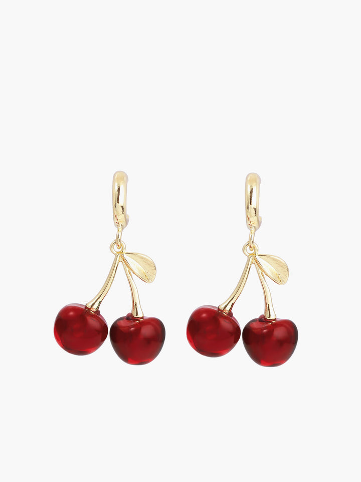 Boucles d'oreilles pendantes cerises