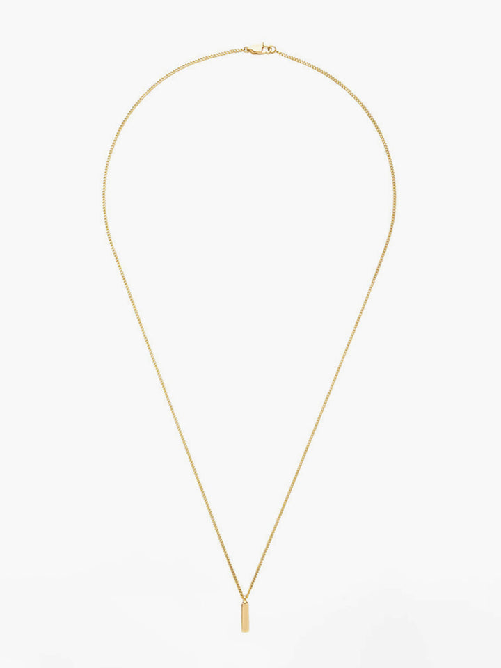 Collier pendentif à rayures dorées