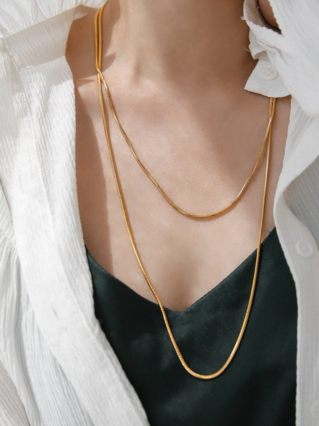 Collier Serpent Superposé