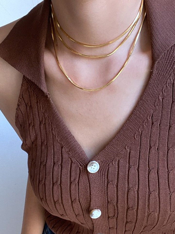 Collier Serpent Superposé