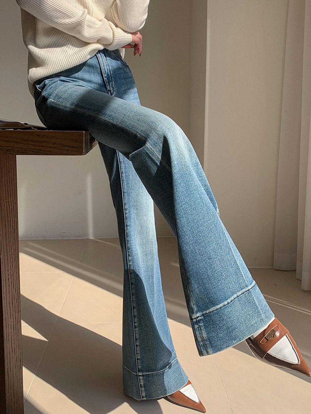 Pantalon Jean Droit Lavé
