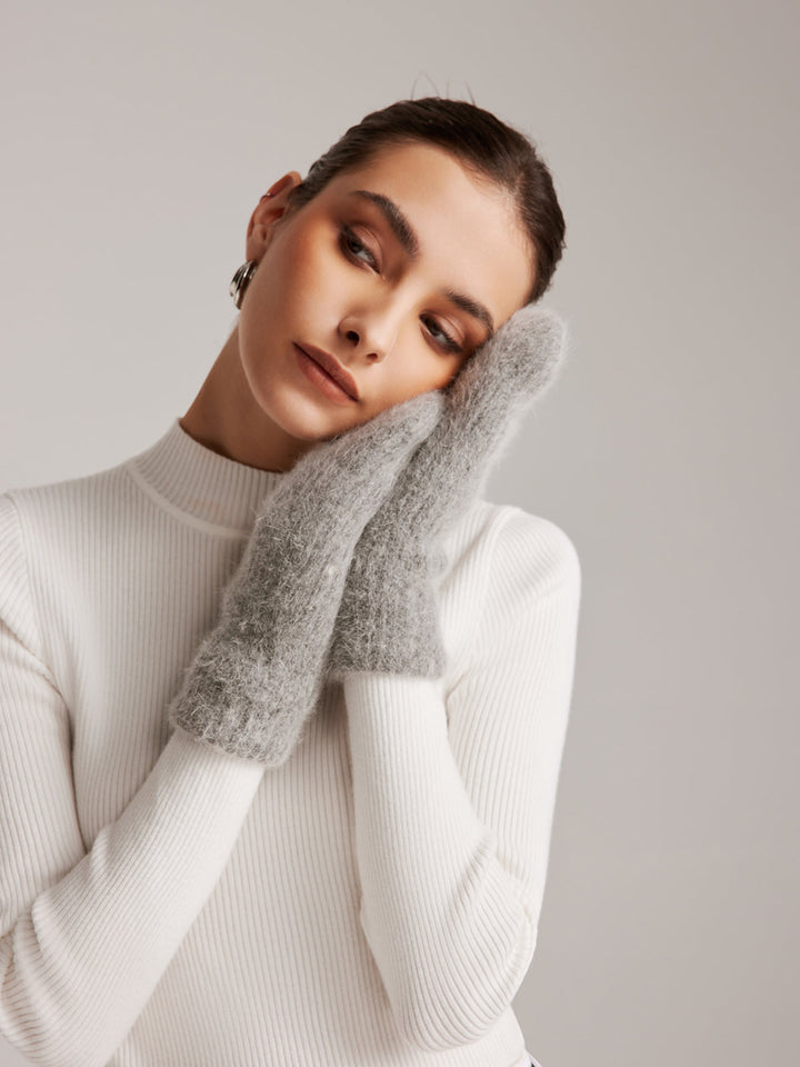 Gants Chauds en Peluche de Lapin