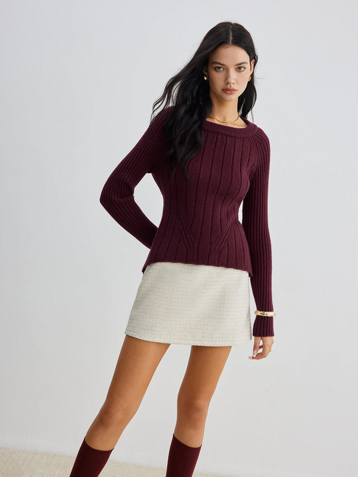 Haut en tricot ajusté sans dos à nouer