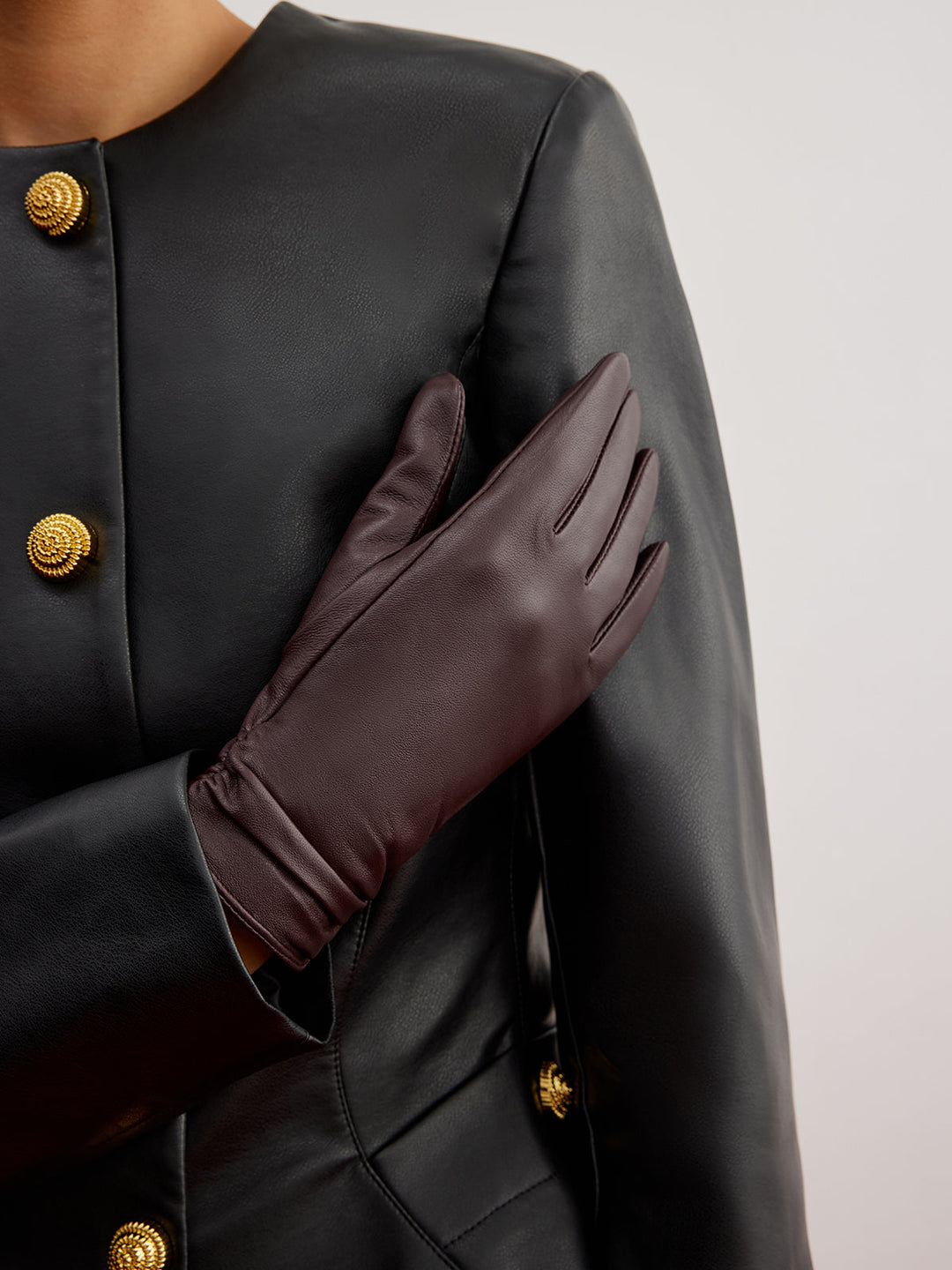 Gants en peau de chèvre doublés de polaire