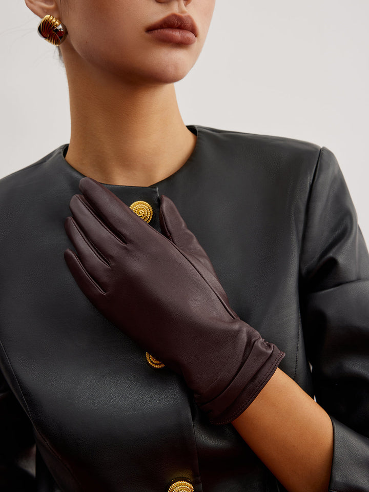 Gants en peau de chèvre doublés de polaire