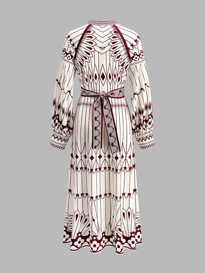 Robe Robe Col Montant Fendue Bohème