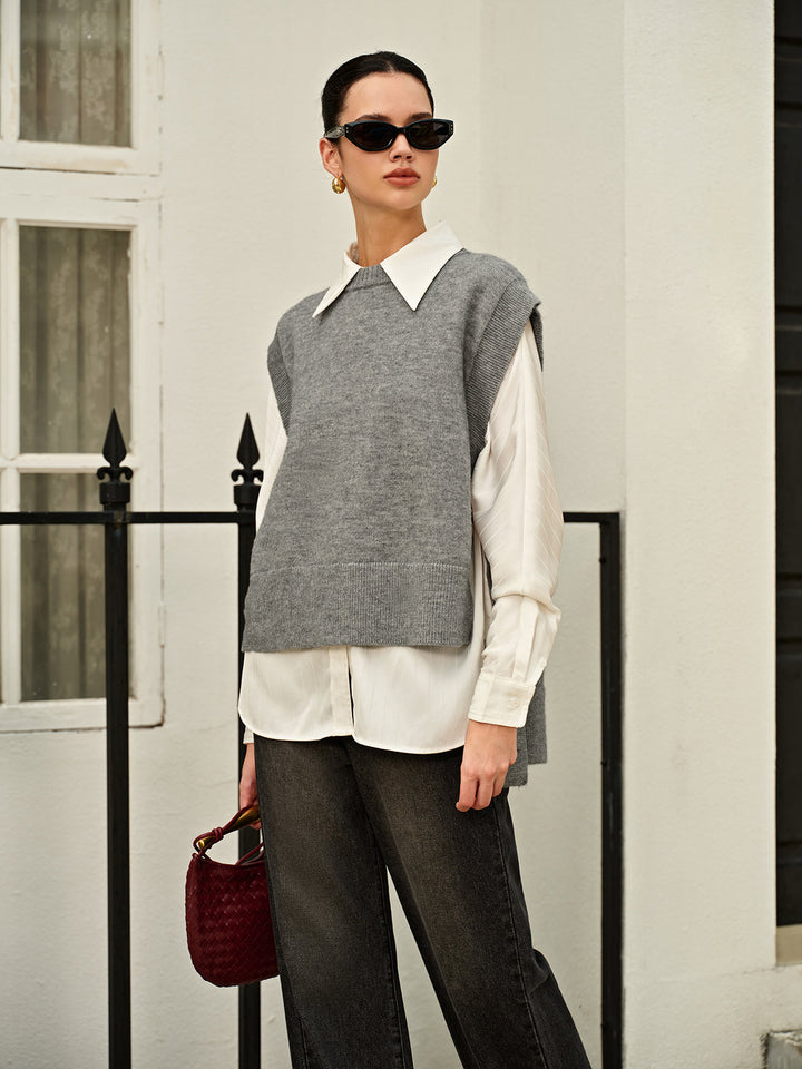 Gilet sans manches à boucle latérale polyvalent