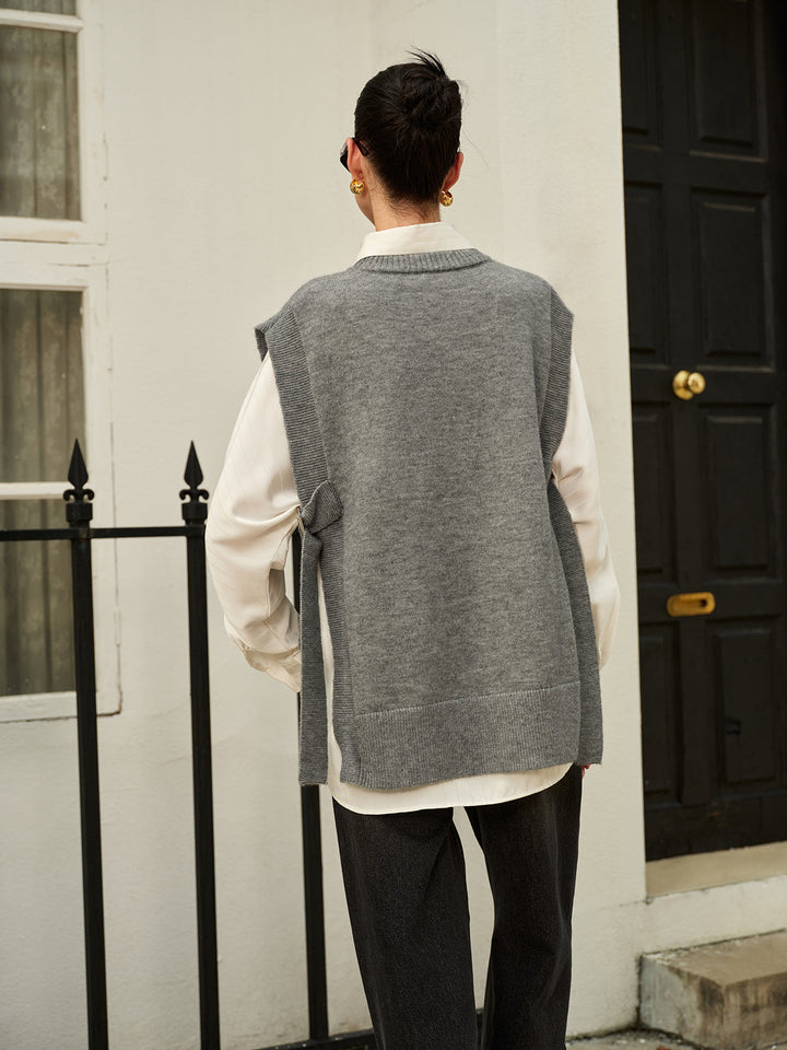 Gilet sans manches à boucle latérale polyvalent