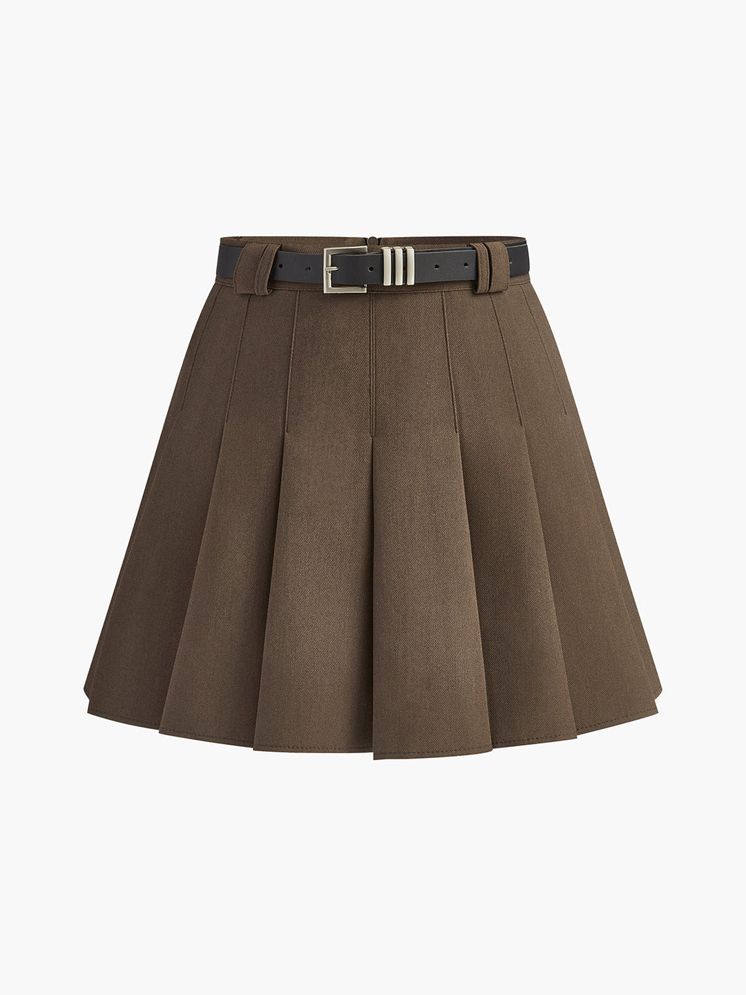 Jupe patineuse plissée polyvalente avec ceinture