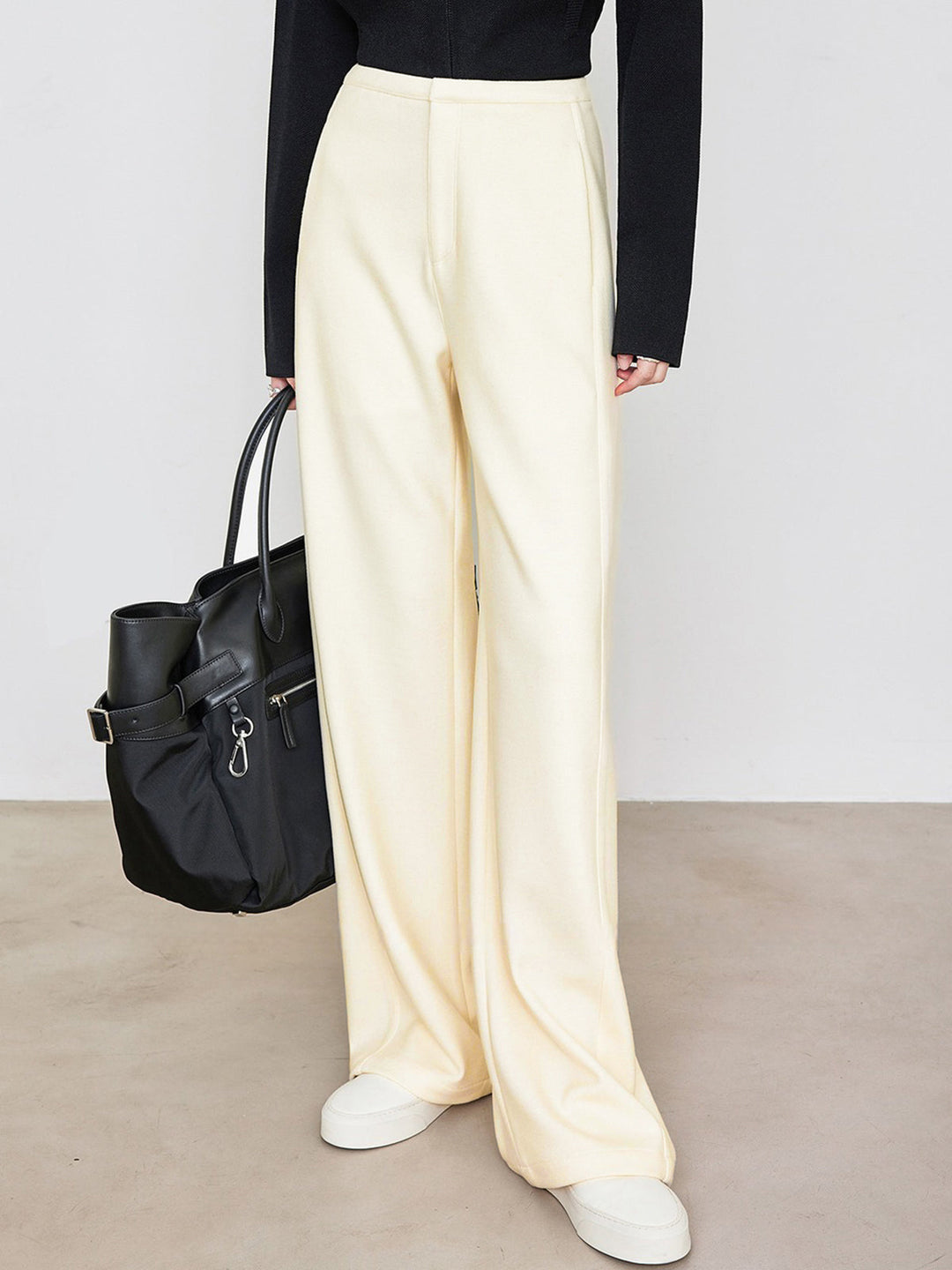 Pantalons Drapés Minimalistes à Poches