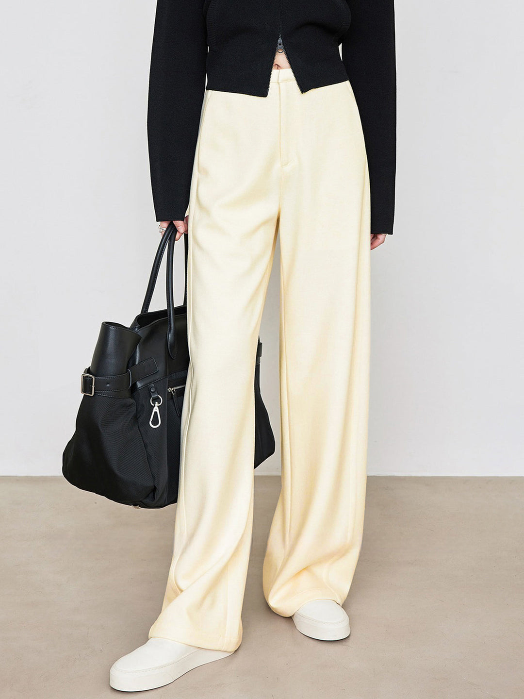 Pantalons Drapés Minimalistes à Poches