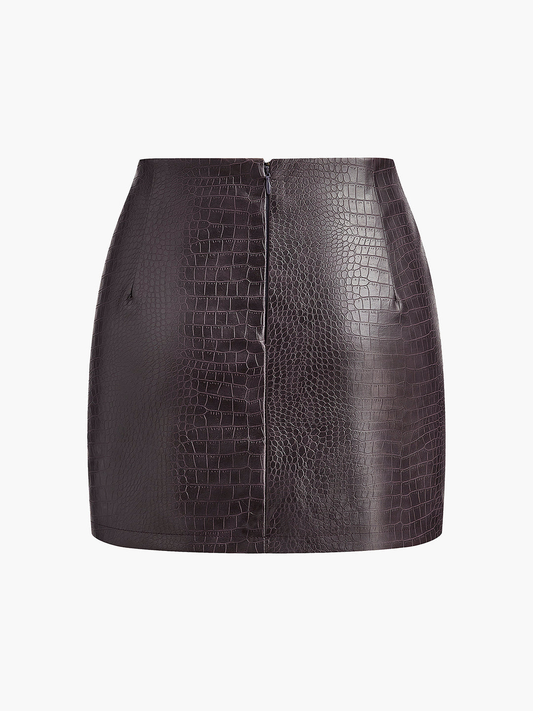 Jupe en faux cuir texturé crocodile
