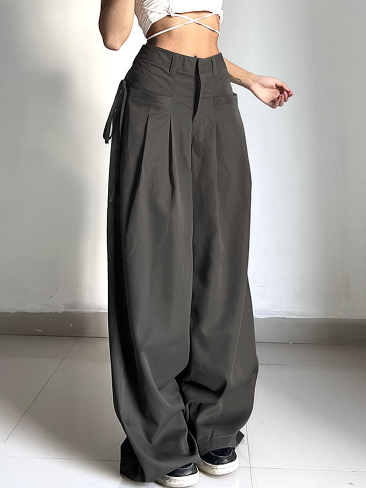 Pantalon Pantalon Large Plissé noué drapé