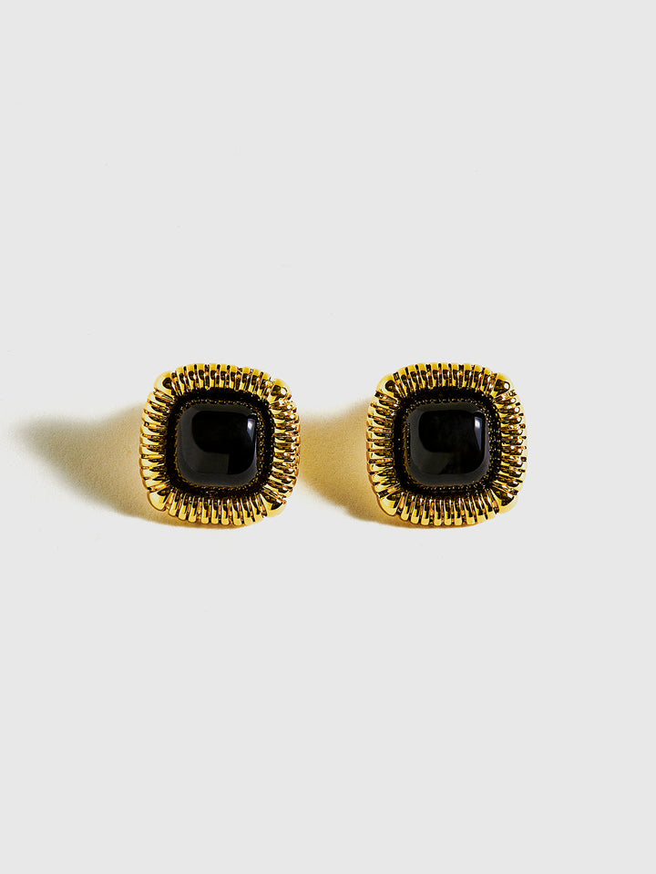 Boucles d'oreilles à fil ressort avec bordure