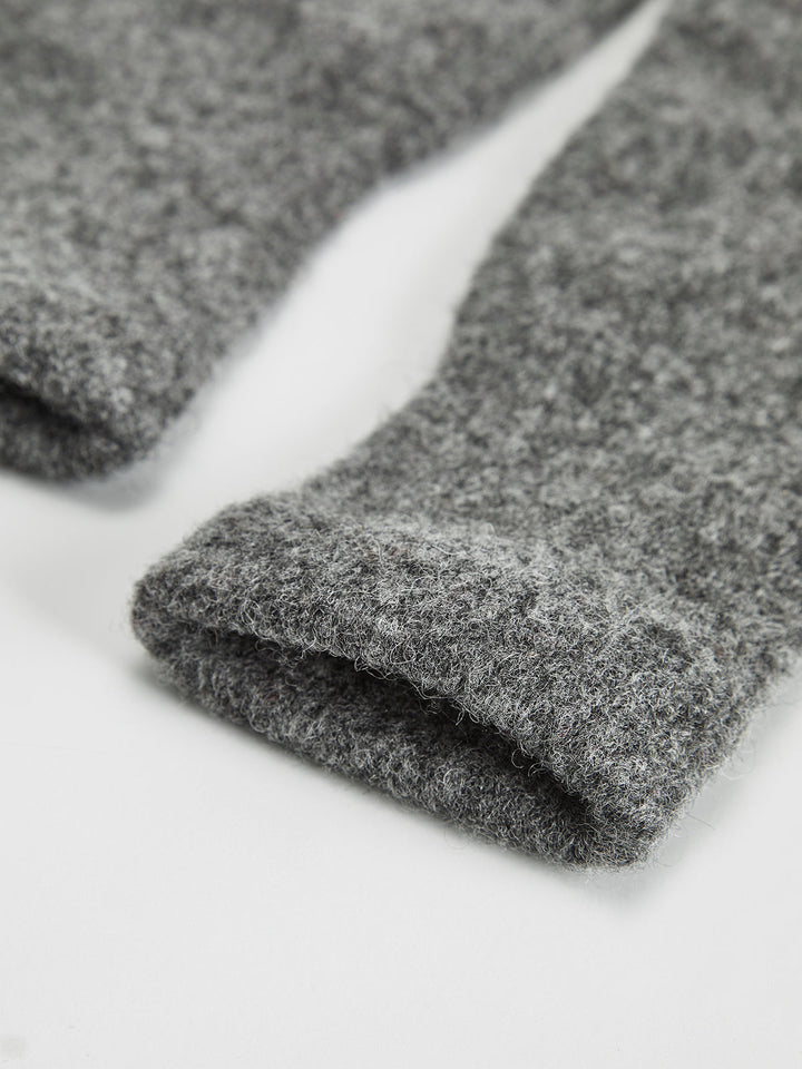 Gants Chauds Uni en Mélange de Laine
