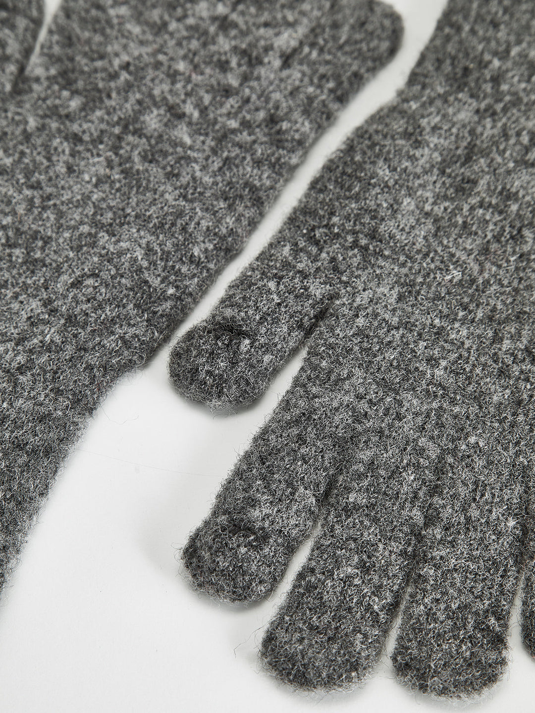 Gants Chauds Uni en Mélange de Laine
