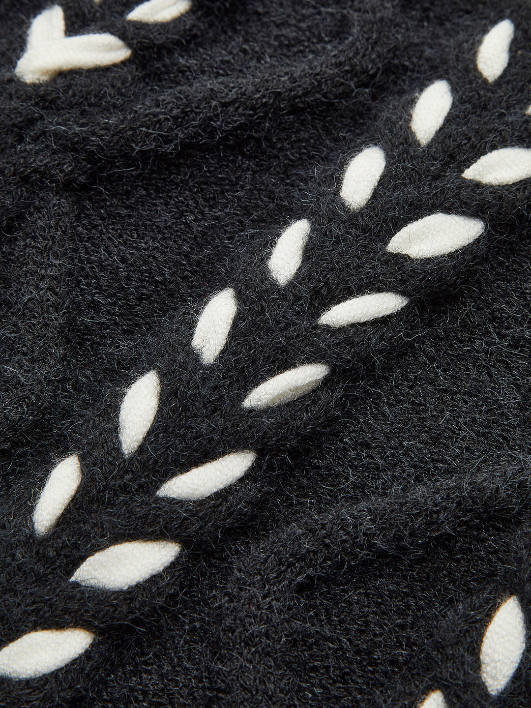 Sweater with Contrasting Binding and Ruching