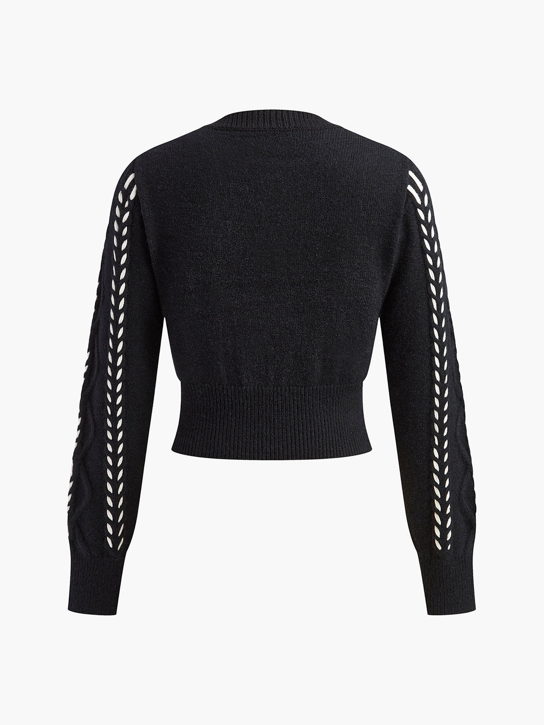 Sweater with Contrasting Binding and Ruching