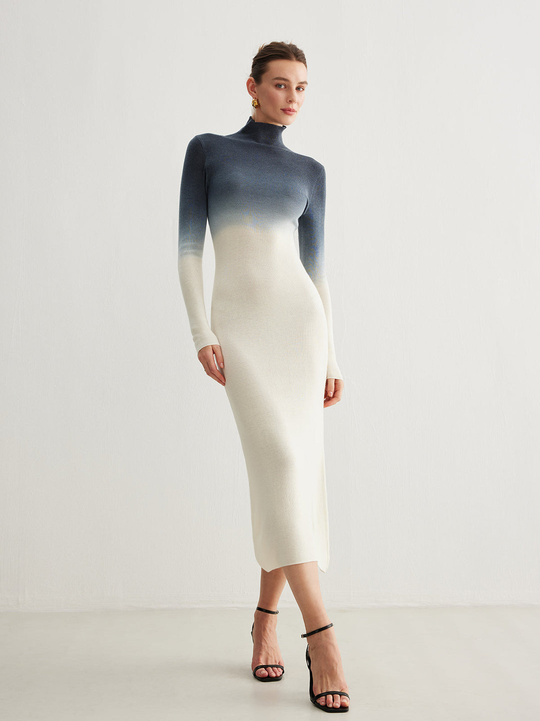 Robe Longue Ajustée Tie Dye Dégradé