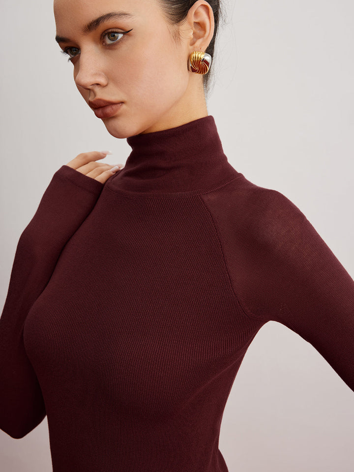 Pull ajusté à manches transparentes