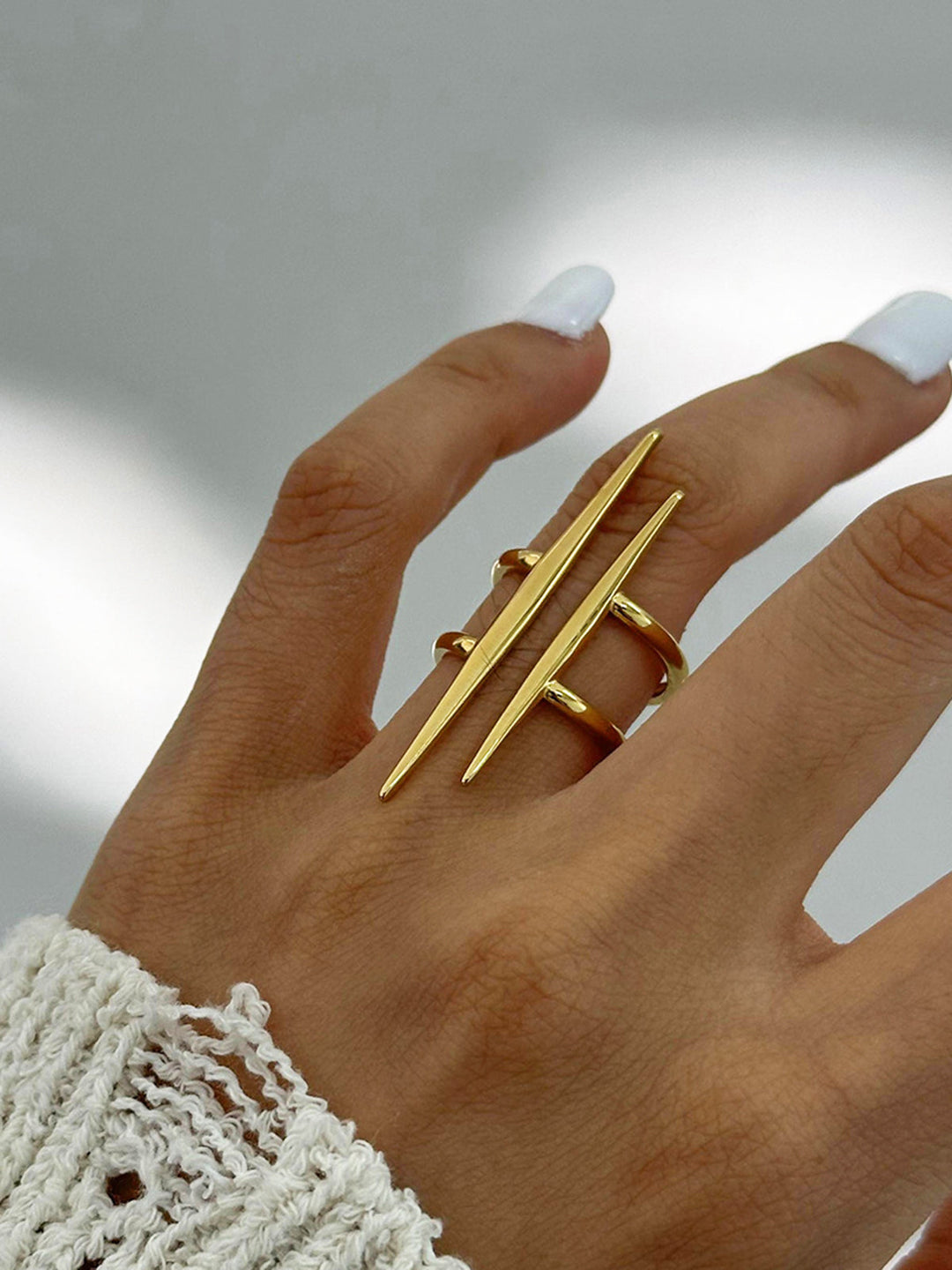 Bague Anneau Barre Parallèle