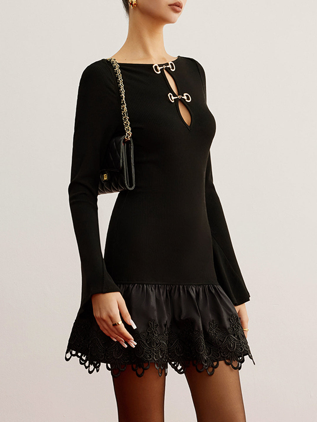 Robe en Jersey à Découpes