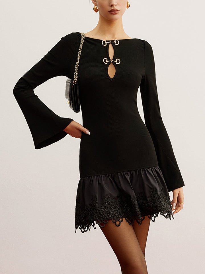 Robe en Jersey à Découpes
