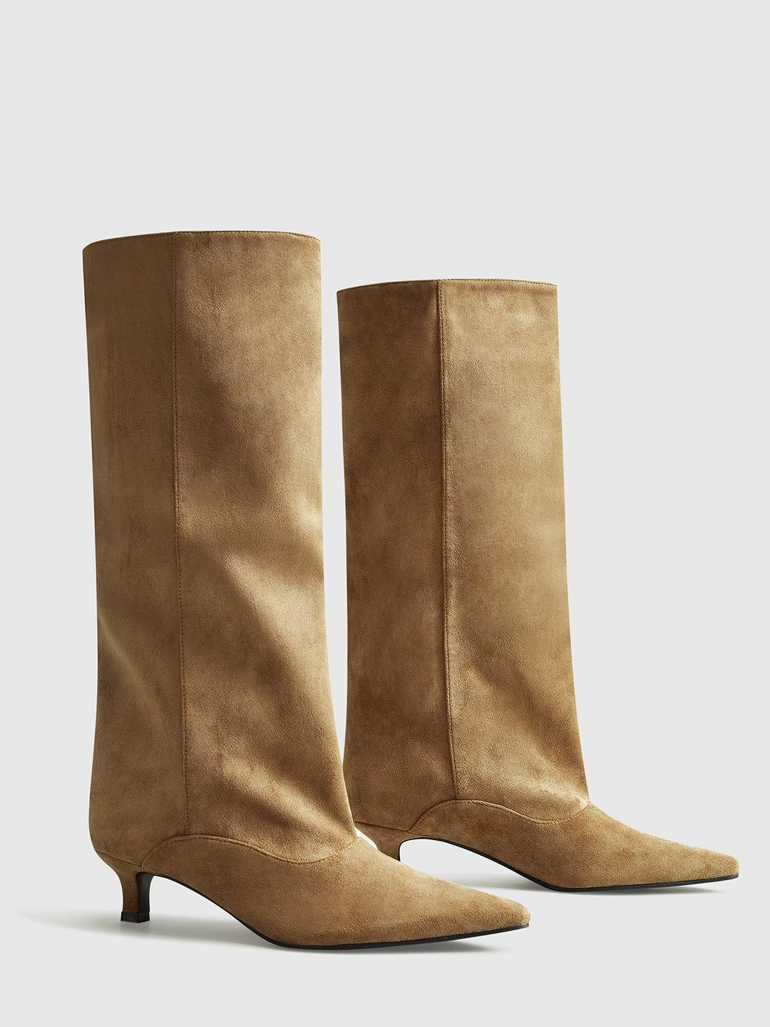 Bottes hautes en daim pour femme "Kitten"