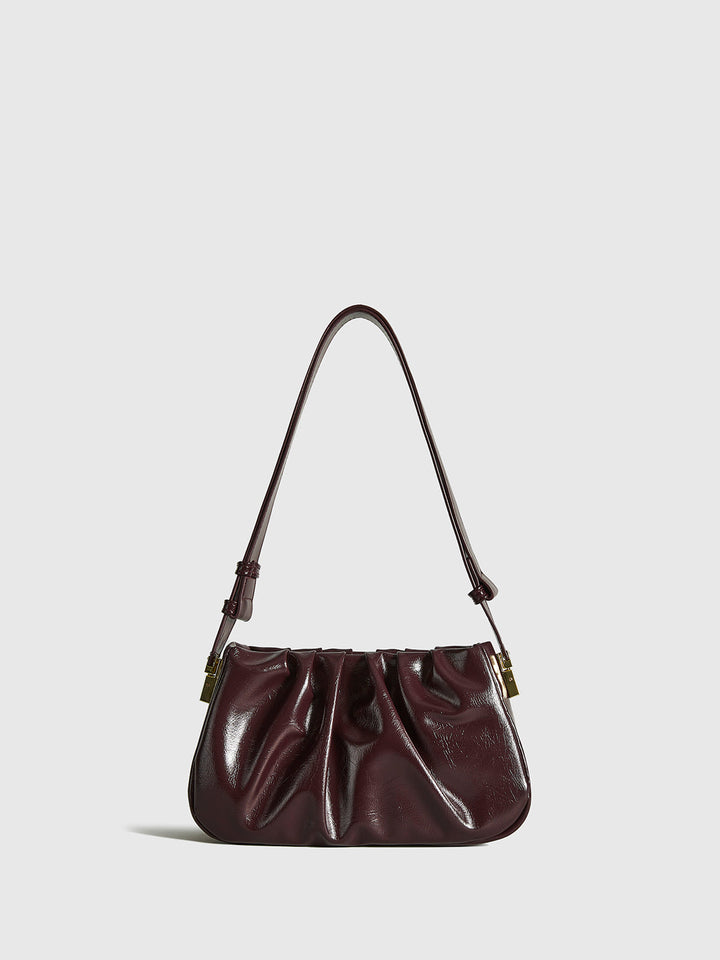 Sac à bandoulière plissé rétro
