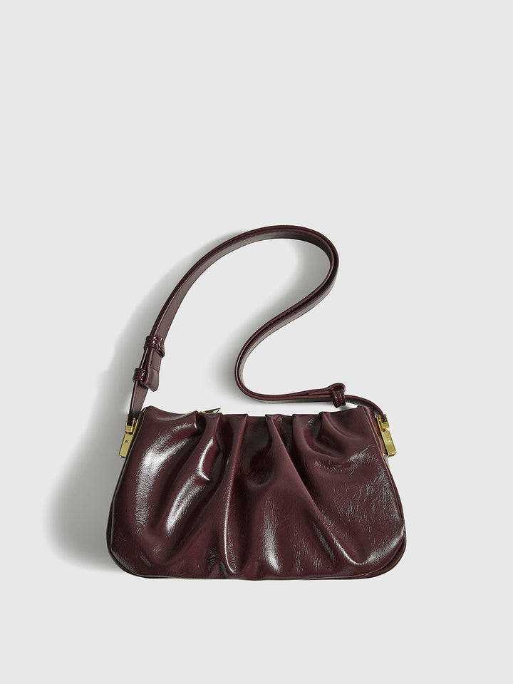 Sac à bandoulière plissé rétro