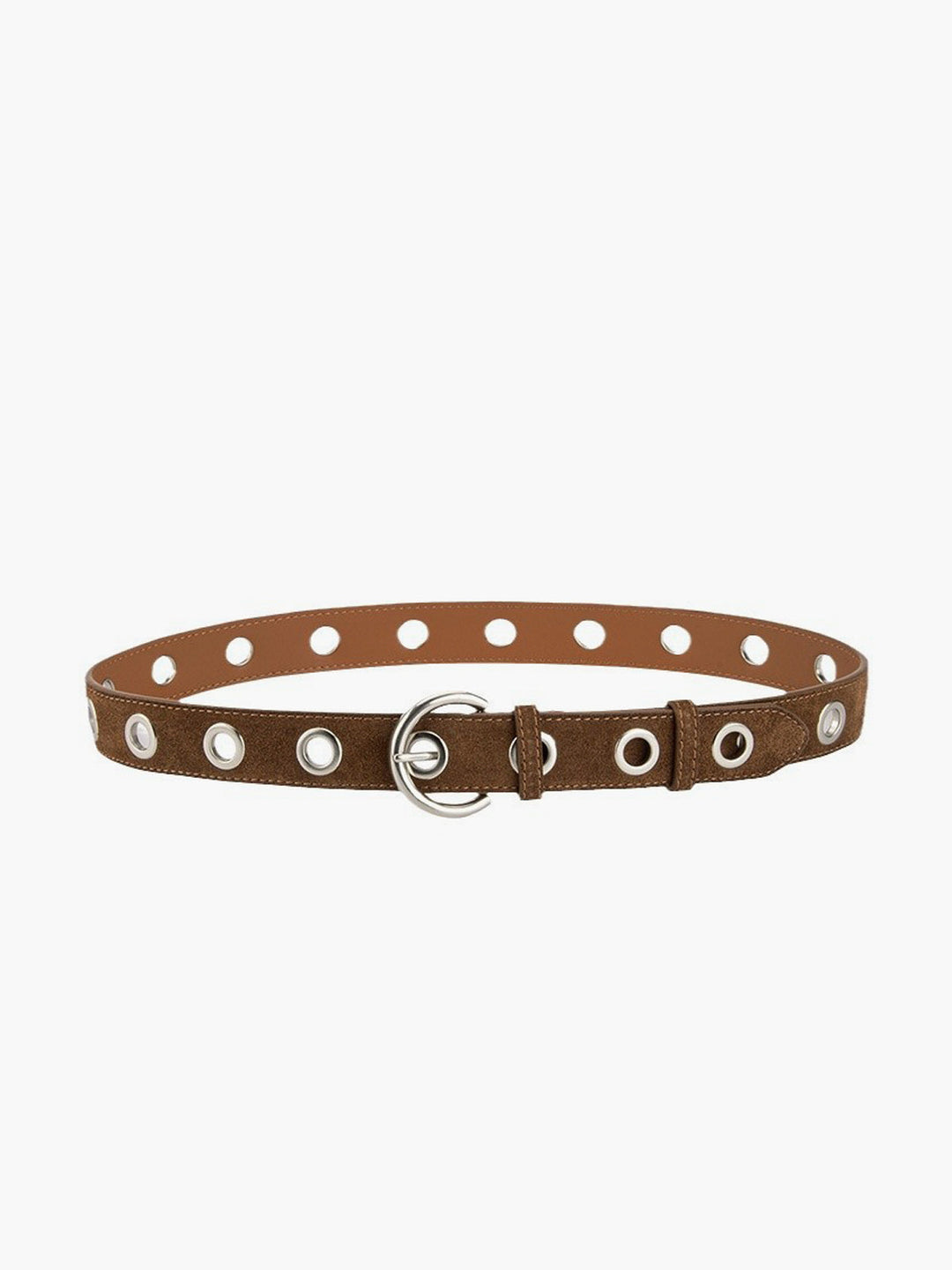 Ceinture fine à boucle en daim