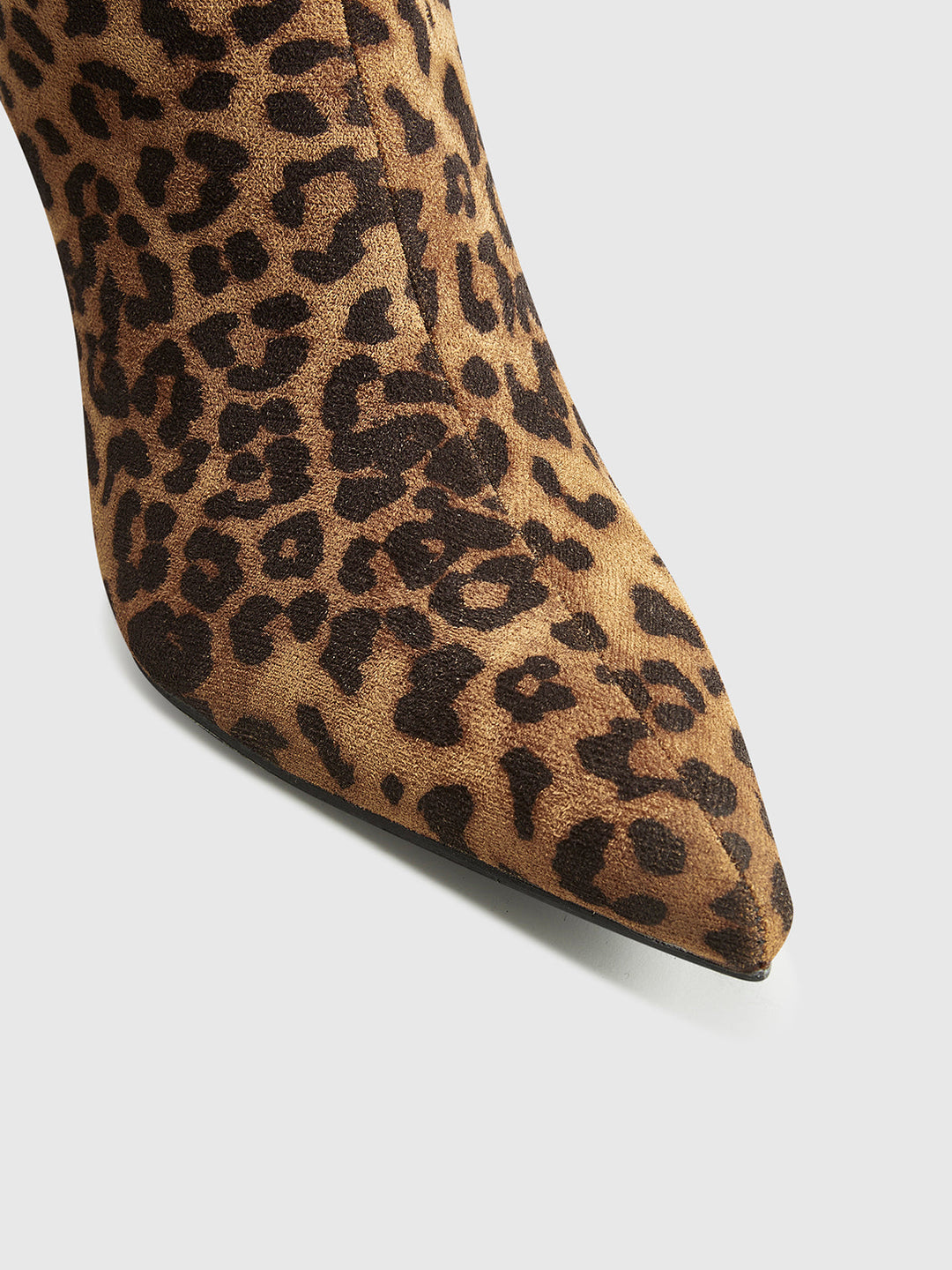 Bottes hautes zippées imprimé léopard
