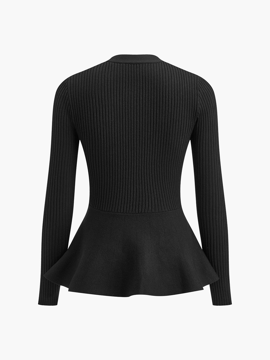 Haut en tricot à boutons Oversized et panneaux côtelés
